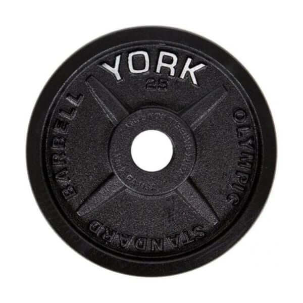 York Barbell Legacy Precision Milled Cast Iron Plate Sets - 25lb