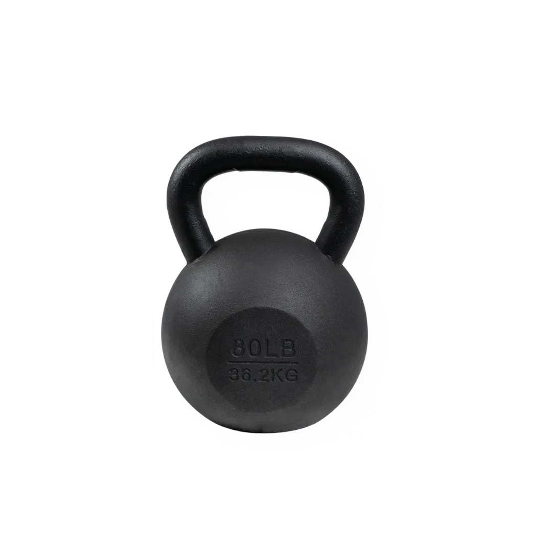 Cast Iron Kettlebell - black in 80 lbs