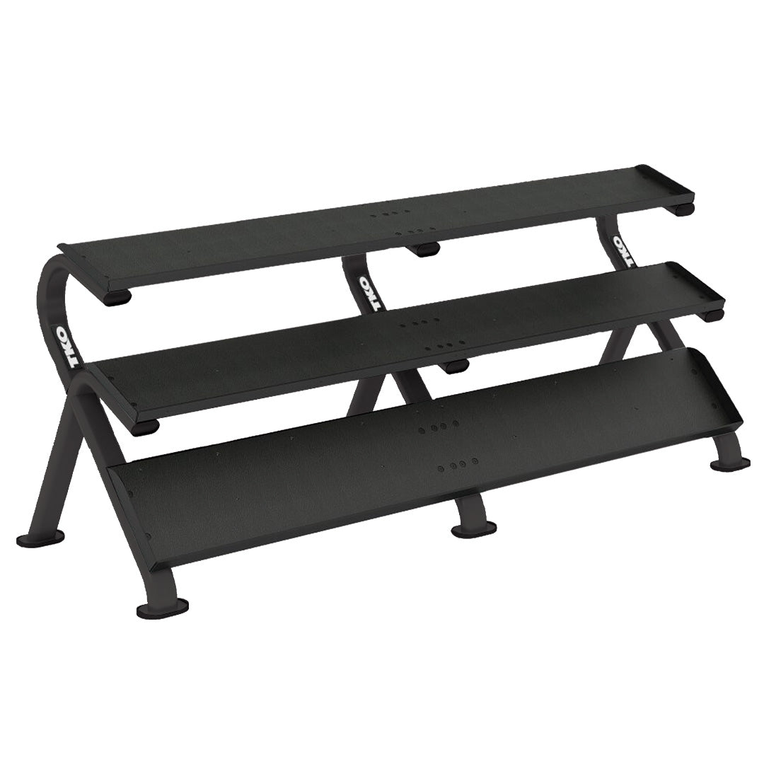 TKO 5-100 Lb. Dumbbell Rack/Set With Mega Rack 891HDR-BK
