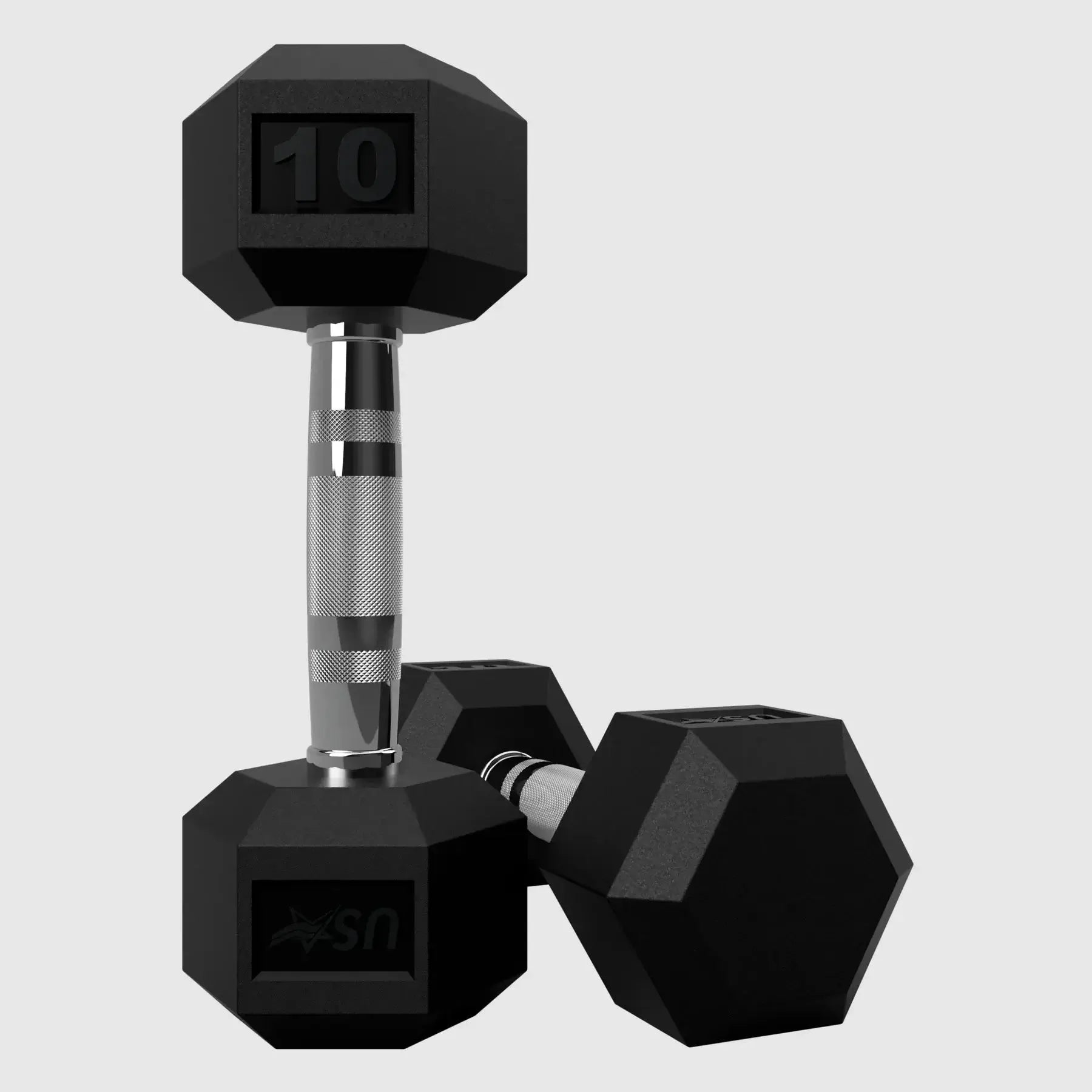 USA Sports HD-R Hex Rubber Dumbbell Sets - 10lbs