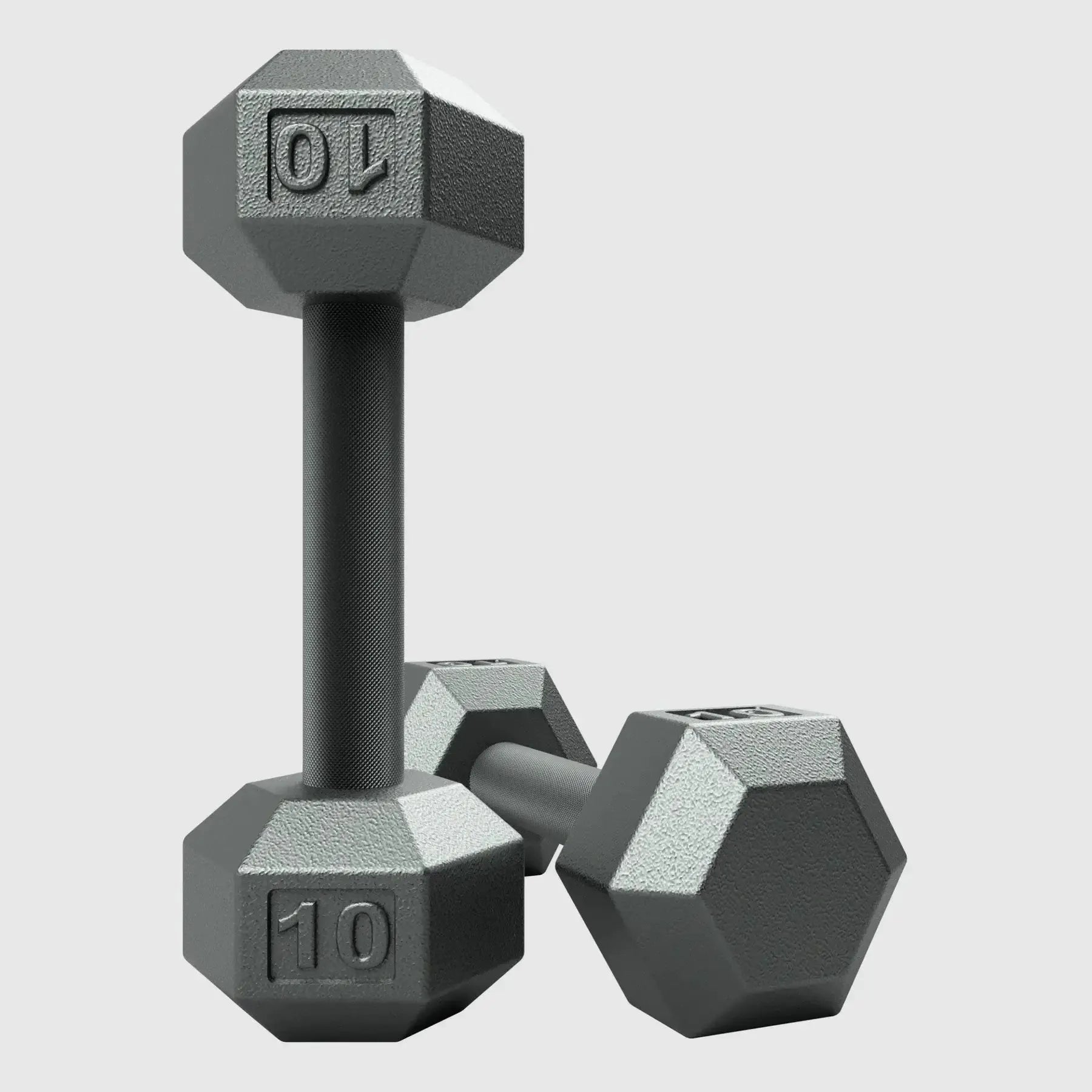 USA Sports IHD Solid Iron Gray Cast Hex Dumbbell Set - 10lbs