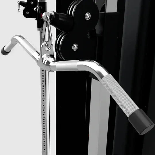 Troy 28” Multi-Purpose Deluxe Curl Bar - attached to a machine