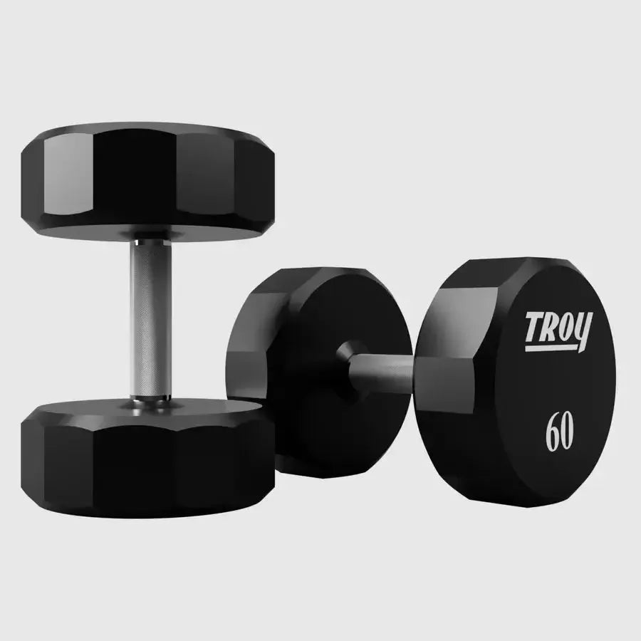 TROY 12-Sided Urethane Encased Dumbbell Set - 60 lbs