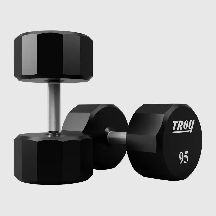 TROY 12-Sided Urethane Encased Dumbbell Set - 95 lbs