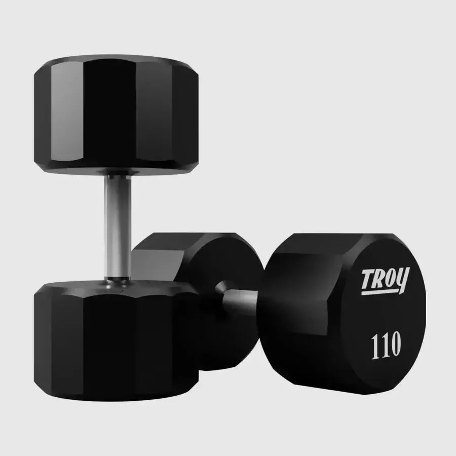 TROY 12-Sided Urethane Encased Dumbbell Set - 110 lbs