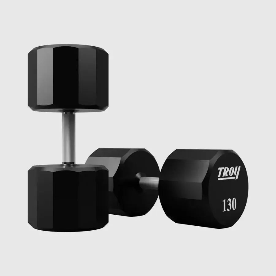 TROY 12-Sided Urethane Encased Dumbbell Set - 130 lbs