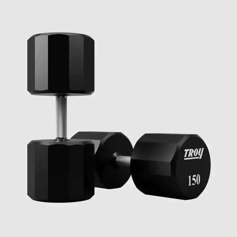 TROY 12-Sided Urethane Encased Dumbbell Set - 150 lbs