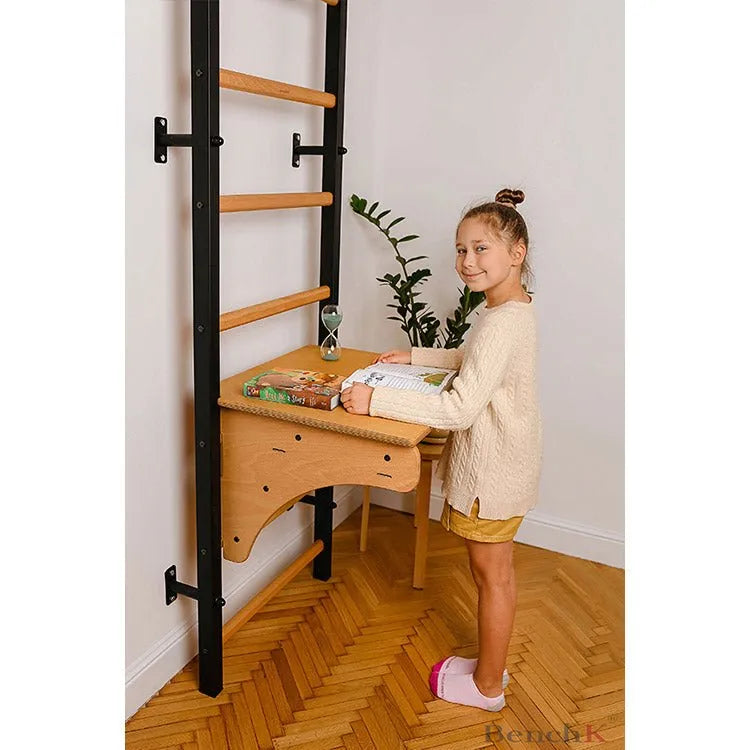BenchK Series 2 Kids 212B+A076 Wall Bars -  A girl standing in front of the desk while studying
