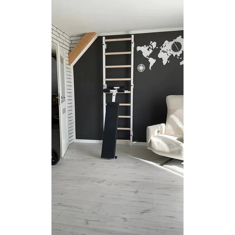 Benchk Stall Bar 723B - In white color placed against the wall