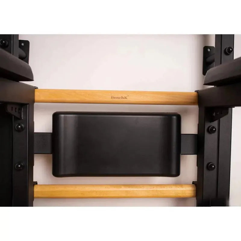 BenchK Stall Bar With Pull-up Bar and Dip Station 722B - Back rest in black