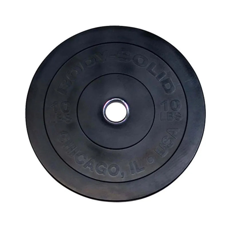 Body-Solid Chicago Extreme Bumper Plates OBPX - photo of weight in a close up