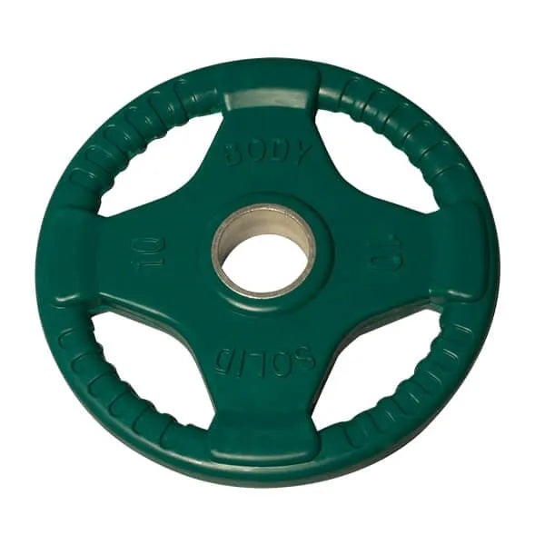 Body-Solid Colored Rubber Grip Olympic Plates ORC - Green plate 10