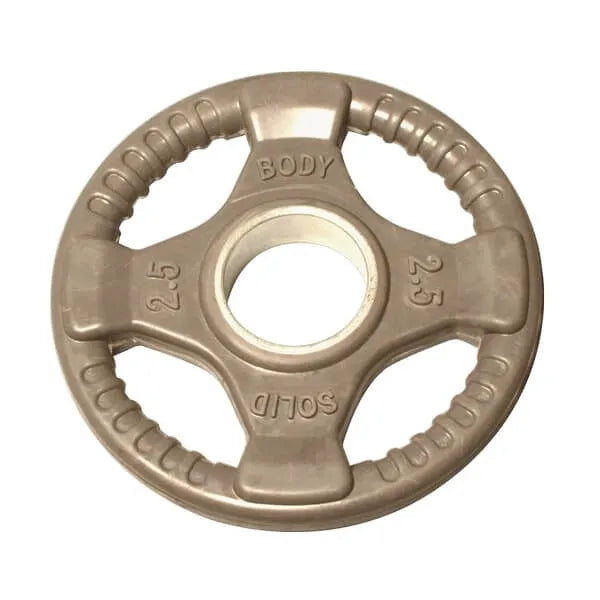 Body-Solid Colored Rubber Grip Olympic Plates ORC - brown color 2.5