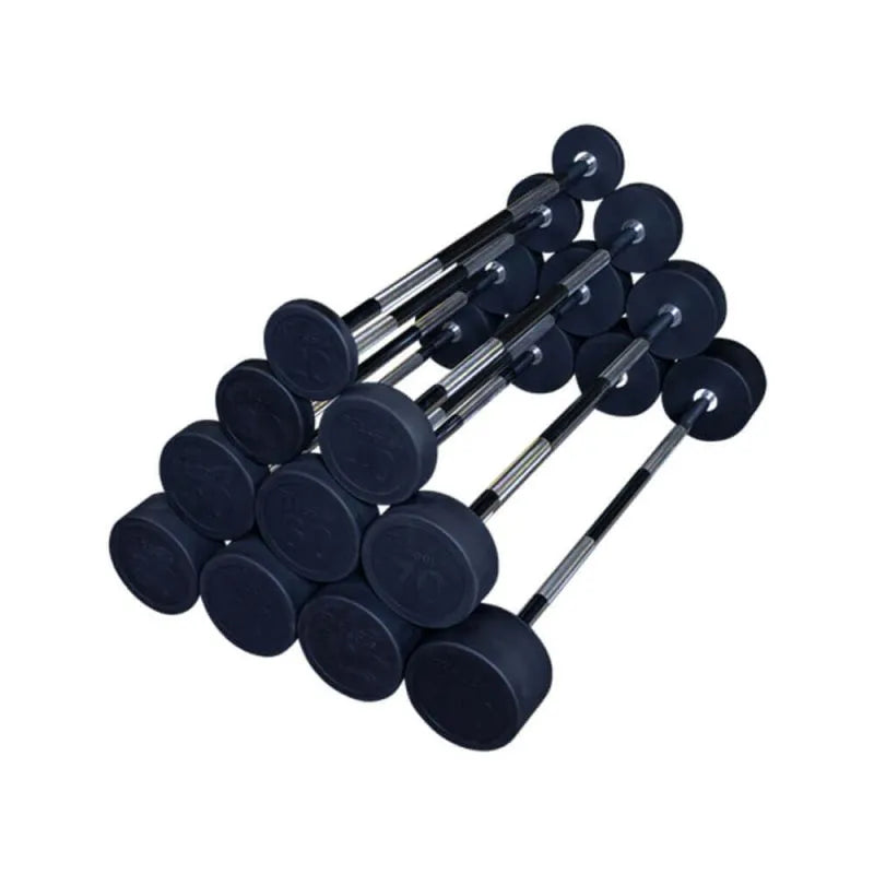 Body-Solid Fixed Straight Bars - Barbells on stack