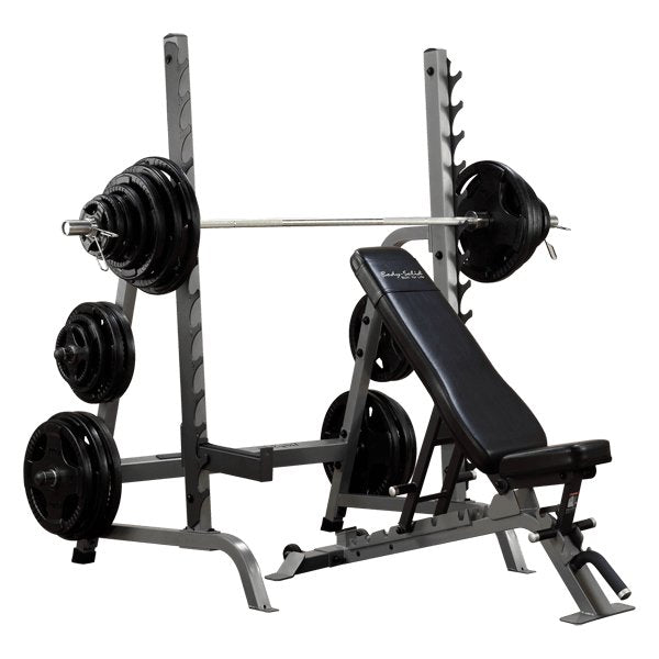 Body Solid Pro Club Line Full Commercial Adjustable Olympic Package