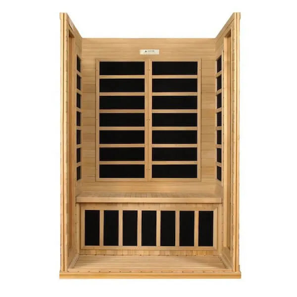 Dynamic Versailles 2-Person Low EMF FAR Infrared Sauna - Interiors of the sauna aesthetic materials