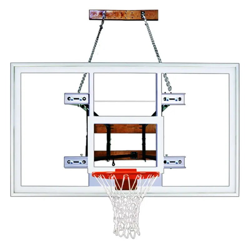 First Team FoldaMount68 Wall Mount Basketball Hoop - red rim