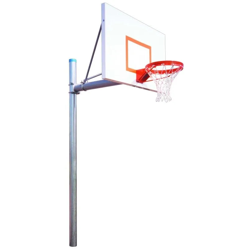 First Team Renegade In-Ground Fixed Height Basketball Hoop - full setup