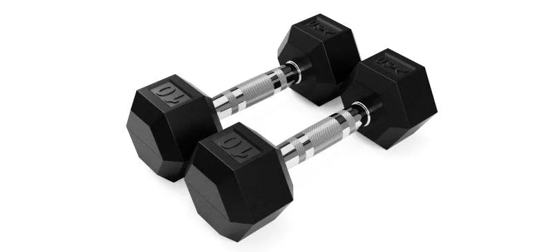 Hex Rubber Dumbbell - pair