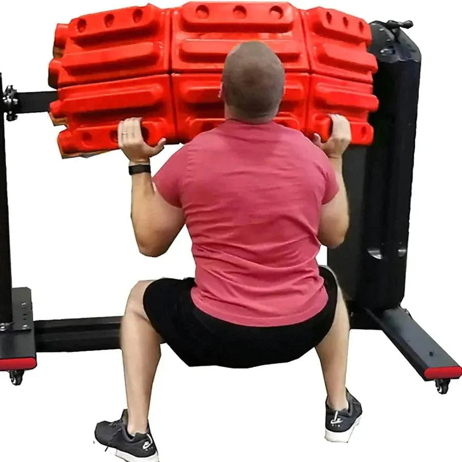 Marpo Tire Flip Machine - Back view of a man lifting tire flip machine