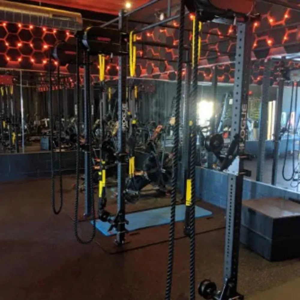 Marpo X8 Mountable Rope Trainer - Set up in a gym with big mirrors on the walls