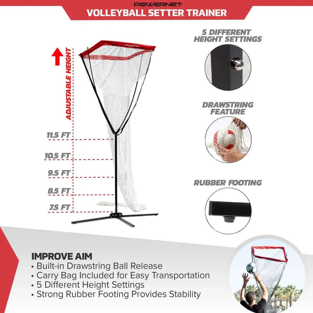 Powernet Volleyball Setter Trainer Net 1145 - measurements