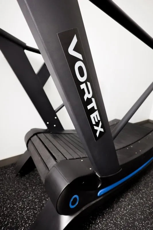 Vortex Strength CVX2500 Curved Treadmill - Vortex logo on the stand