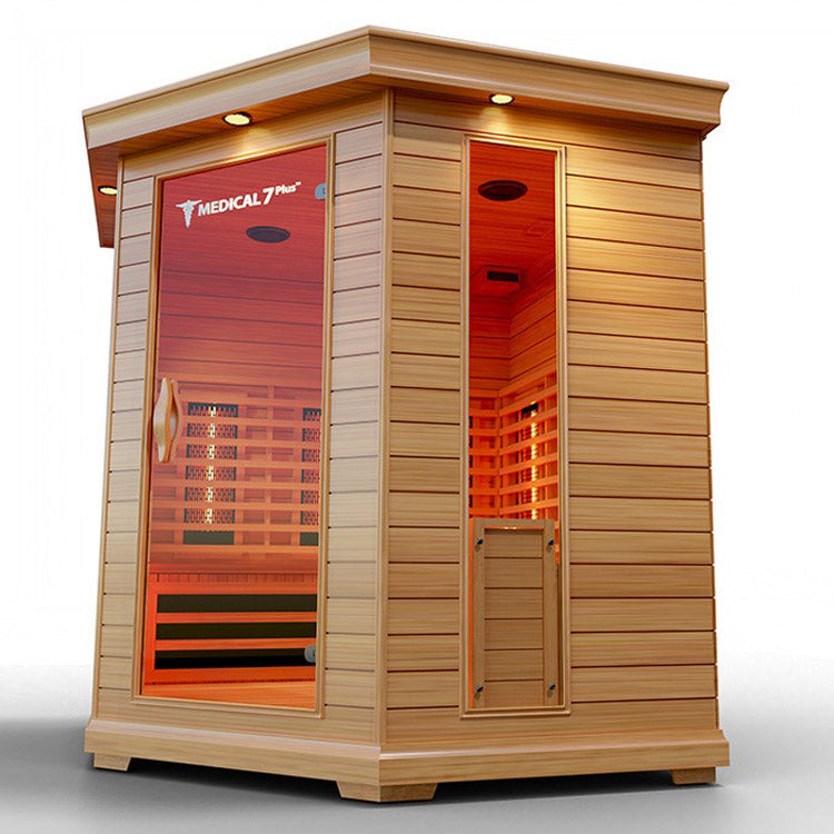 Medical 7 Plus Infrared Sauna - lightning system outside and inside 