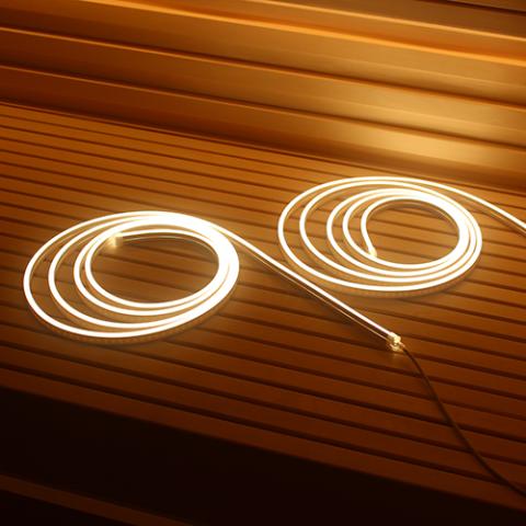 Universal Sauna Light Kit with Two 10-Ft Flexible LED Strips - 2 LED strips yellow light