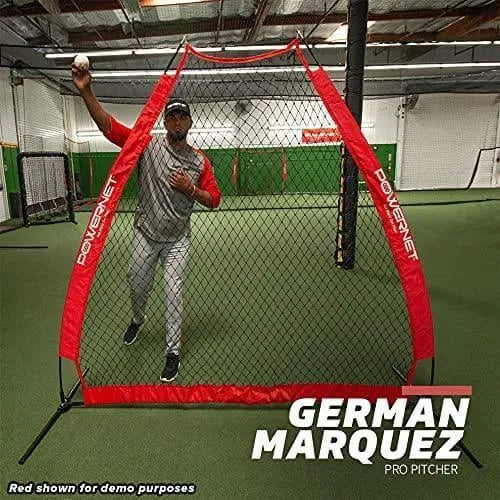 Powernet A-Frame Baseball Pitching Screen Net 1002 used indoors by German Marquez