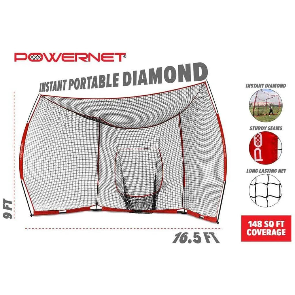 Powernet 16' x 9' Portable Baseball Backstop 1149 product features