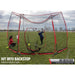 Two girls playing baseball using Powernet 16' x 9' Portable Baseball Backstop 1149