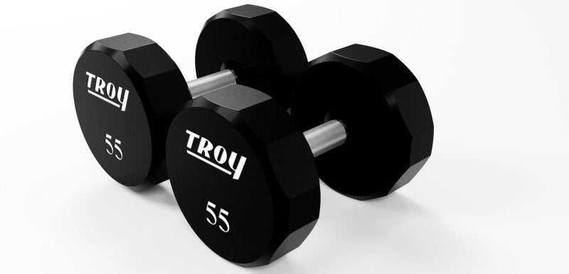 12 Sided Urethane Dumbbell - 55 lbs