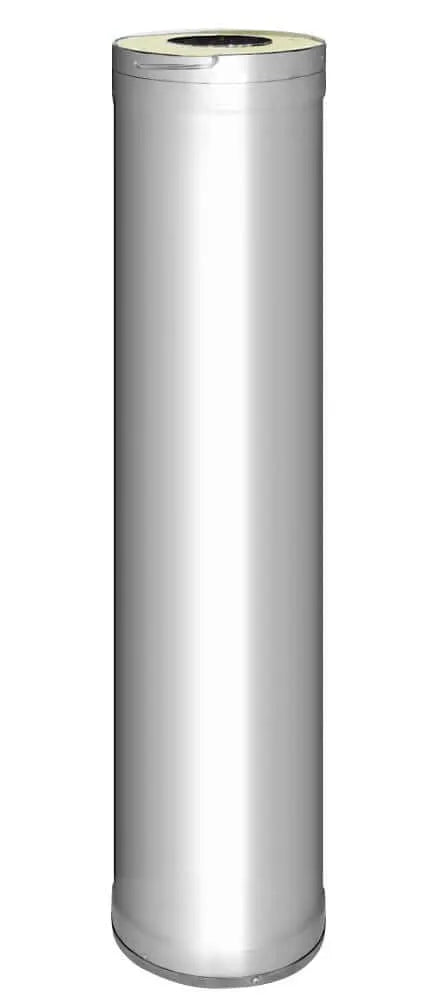Harvia Sauna Wood Stove Chimney Extension - long silver metal tube