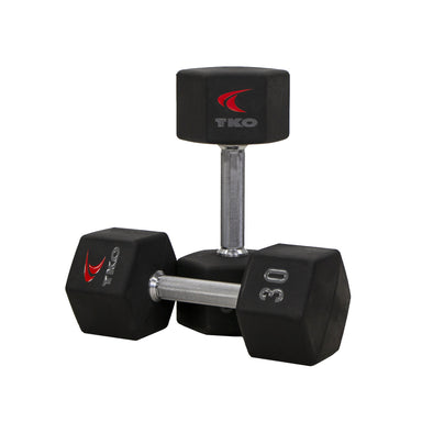 TKO Tri-Grip Urethane Hex Dumbbells 816TXU