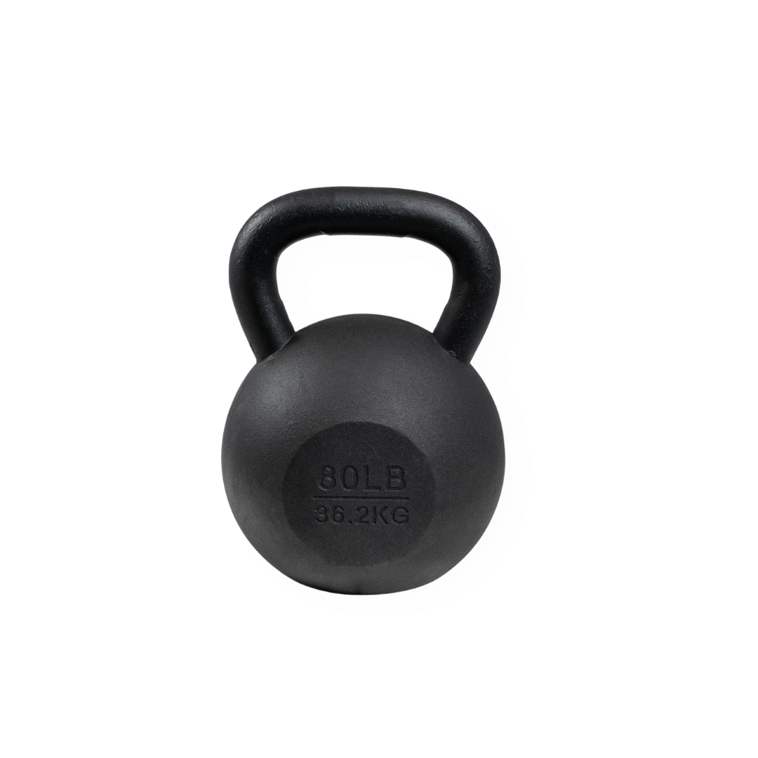 Cast Iron Kettlebell - black in 80 lbs