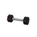 TKO Tri-Grip Urethane Hex Dumbbells 816TXU - iron dumbbell with label of 7.5