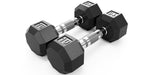 8-Sided Rubber Dumbbell - pair