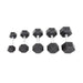 TKO Classic Rubber Hex Contour Dumbbells Set 5-50lbs 804RX550