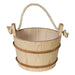 Prosaunas Wood Sauna Bucket Lined Wood Sauna Bucket, Rope Handle, 4-Liter - Spruce