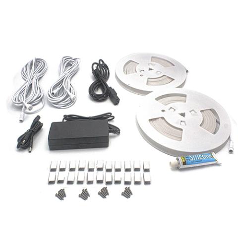 Universal Sauna Light Kit with Two 10-Ft Flexible LED Strips - Inclusions