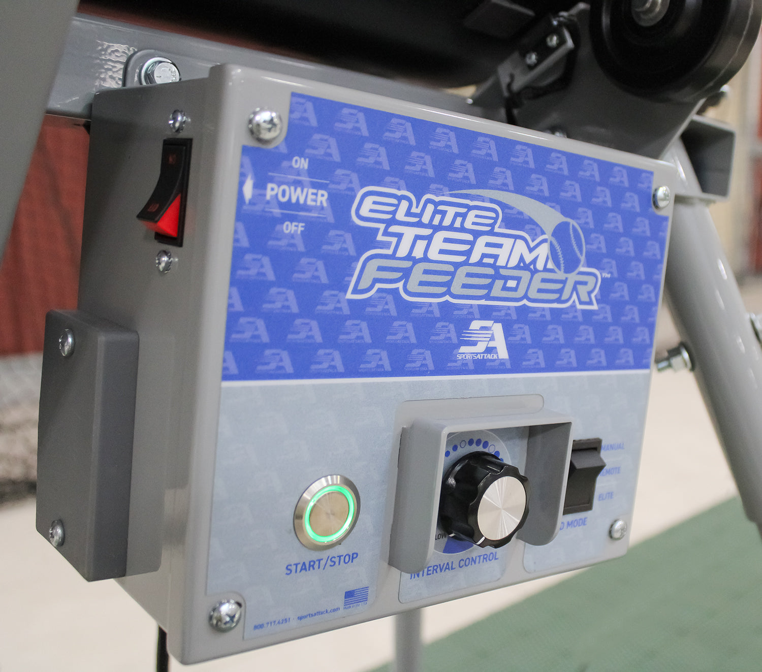 Sports Attack Elite Team Feeder with Wireless Remote for Baseball - control box
