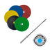 Body-Solid Colored Bumper Plate and Barbell Set