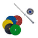 Body-Solid Colored Bumper Plate and Barbell Set - Colored bumper plate set with olympic barbell