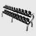 TROY 12-Sided Urethane Encased Dumbbell Set with Storage Rack - COMMPAC-TSDU50