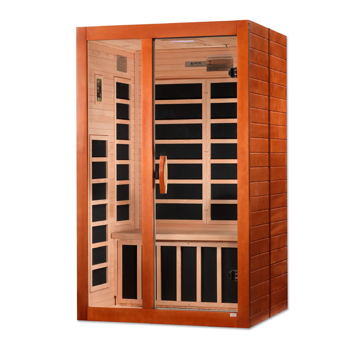 Dynamic Santiago Elite 2-Person Ultra Low EMF FAR Infrared Sauna (Canadian Hemlock) - side view