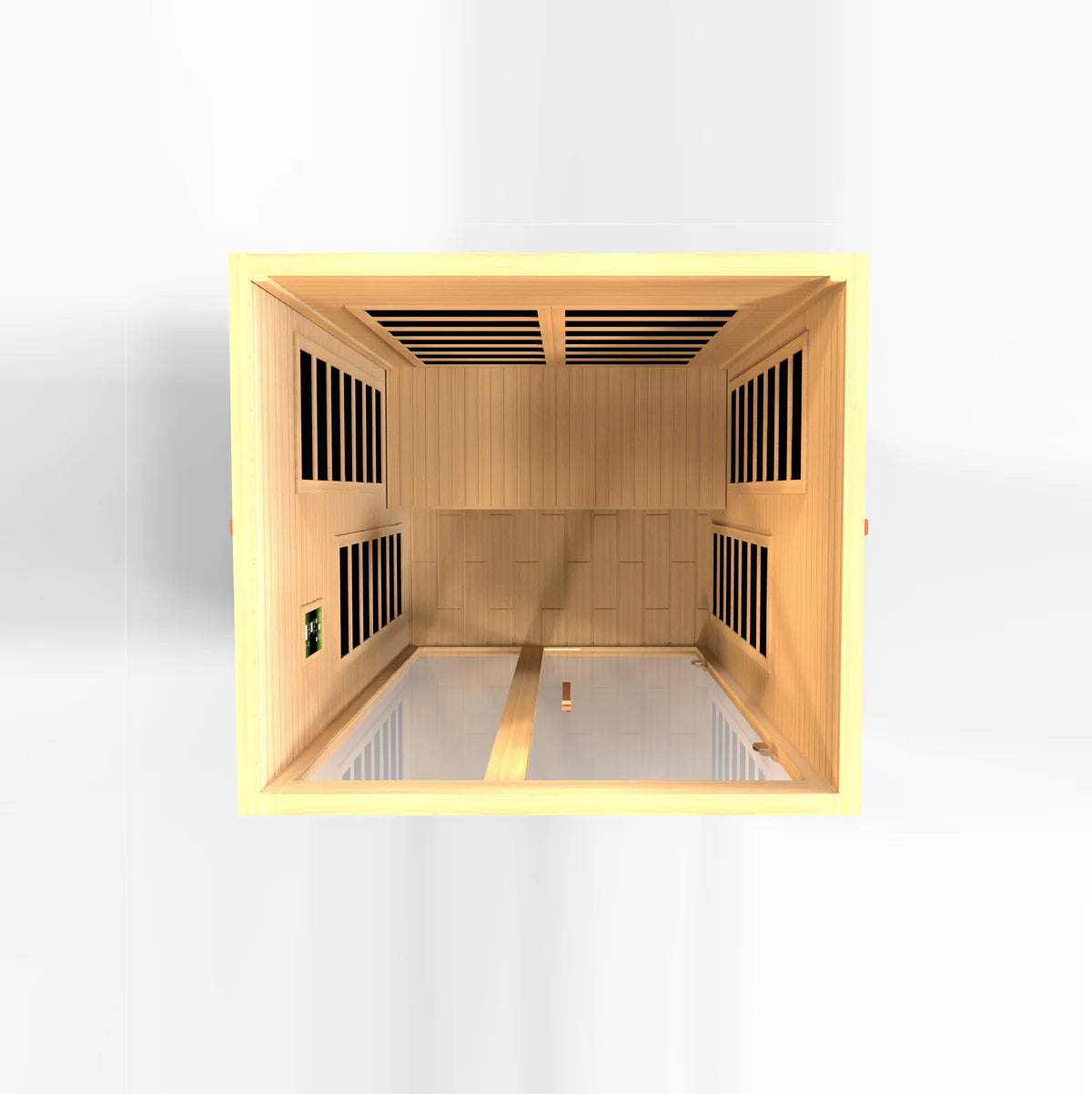 Dynamic Santiago Elite 2-Person Ultra Low EMF FAR Infrared Sauna (Canadian Hemlock) - top view