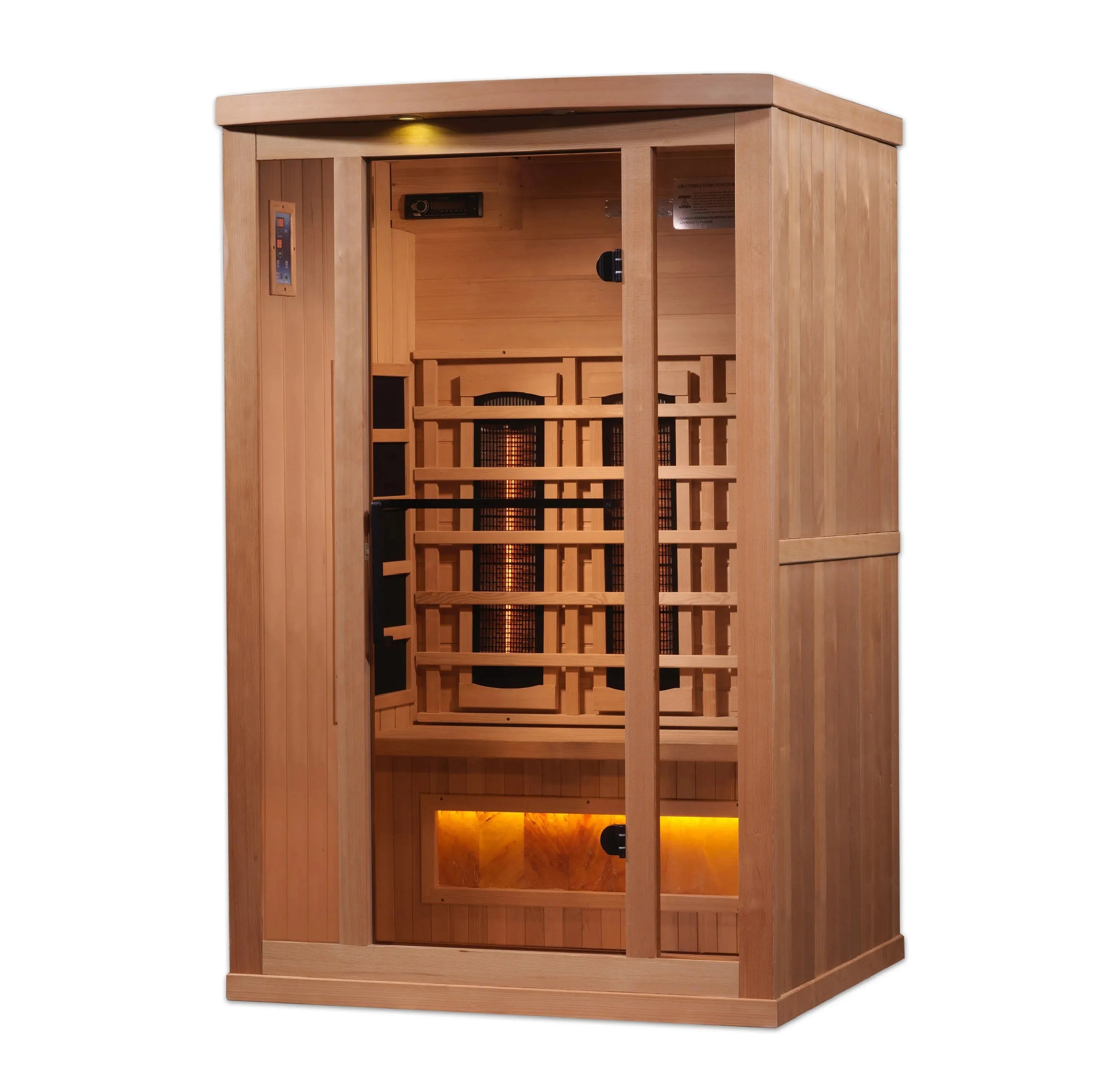 Golden Designs Reserve Edition GDI-8020-02 Full Spectrum with Himalayan Salt Bar - Side view of sauna
