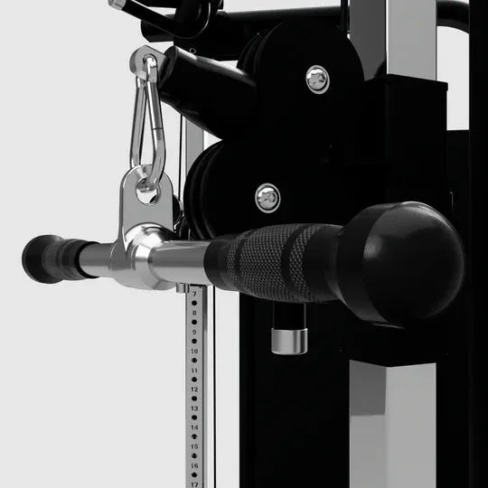 VTX 20” Multi-Purpose Deluxe Straight Bar with Rubber Grips - attached to a machine 