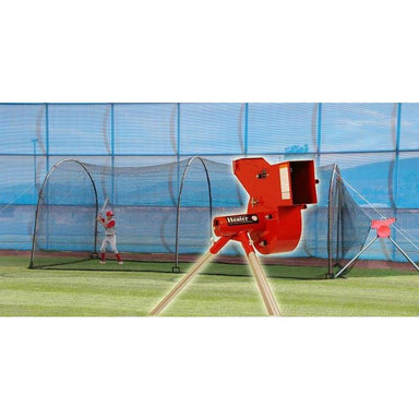 Heater Combo Pitching Machine & Xtender 24' Batting Cage Combo